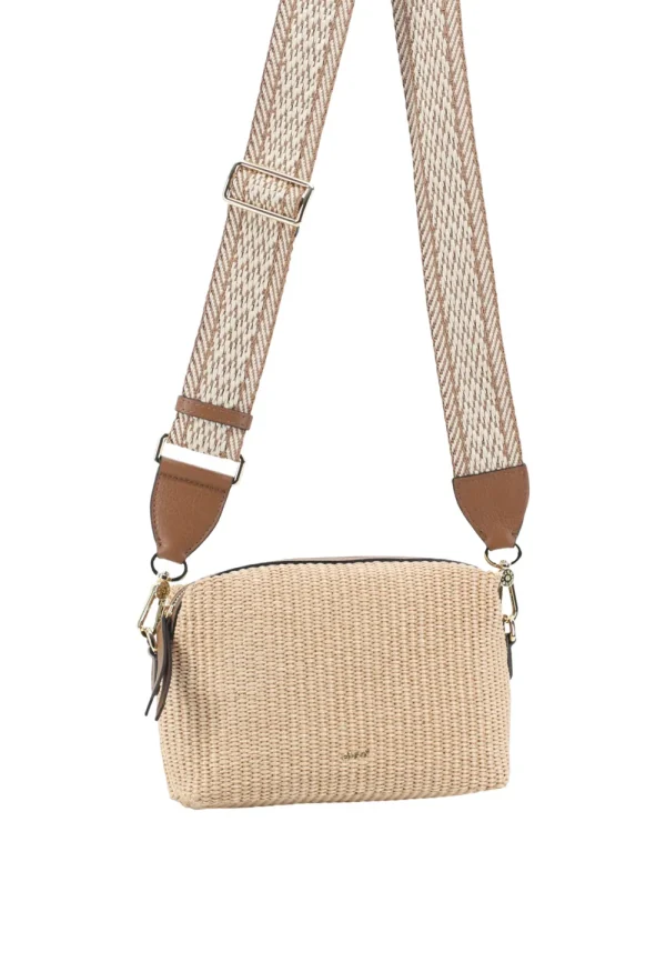 Abro ‘Kaia’ Raffia Crossbody Natural>Women Bags