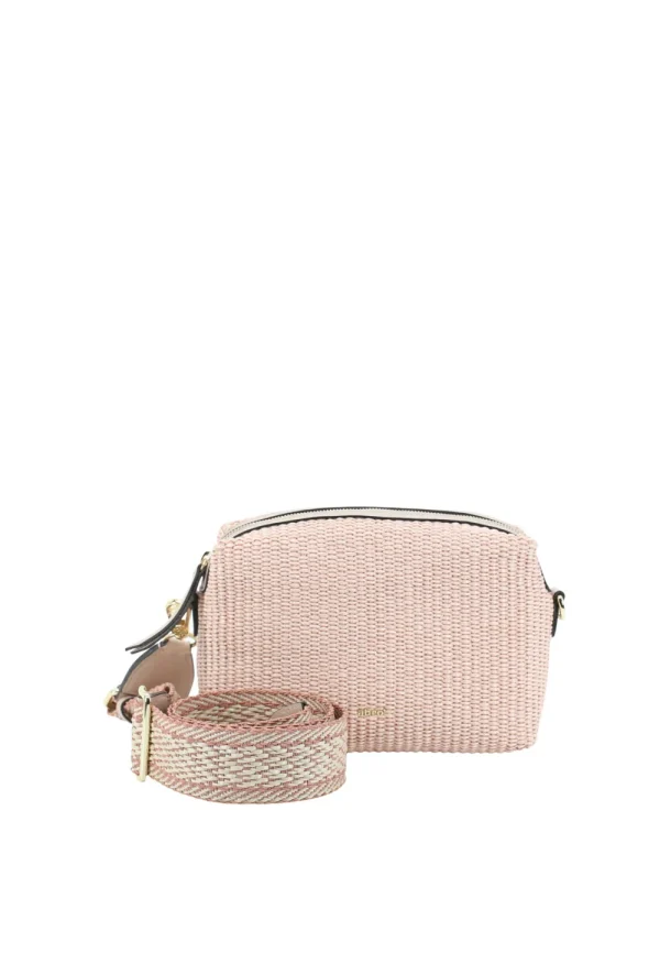 Abro ‘Kaia’ Raffia Shoulder Bag Blush>Women Bags
