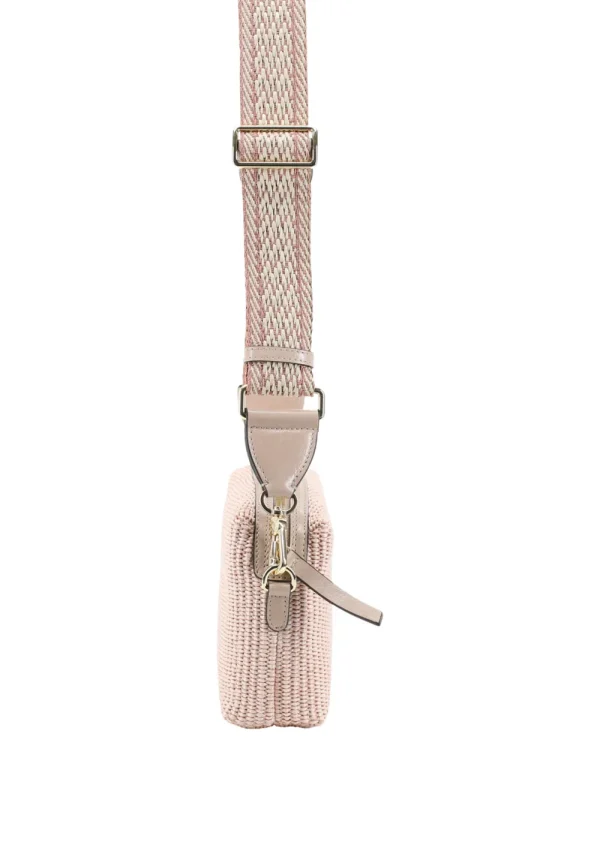 Abro ‘Kaia’ Raffia Shoulder Bag Blush>Women Bags