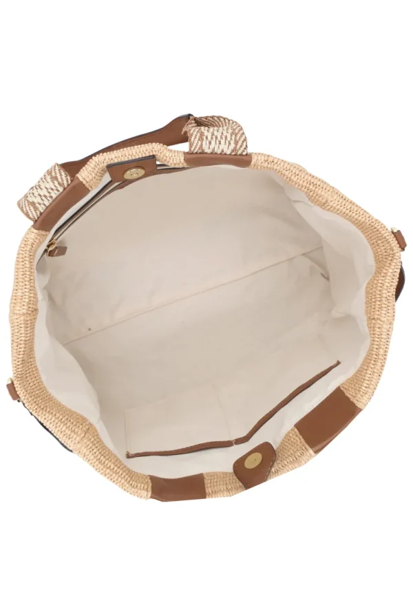 Abro ‘Kaia’ Shopper Raffia Bag Natural>Women Bags