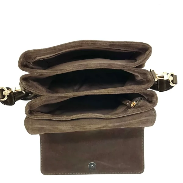 Abro khaki suede JAMIE>Women Bags