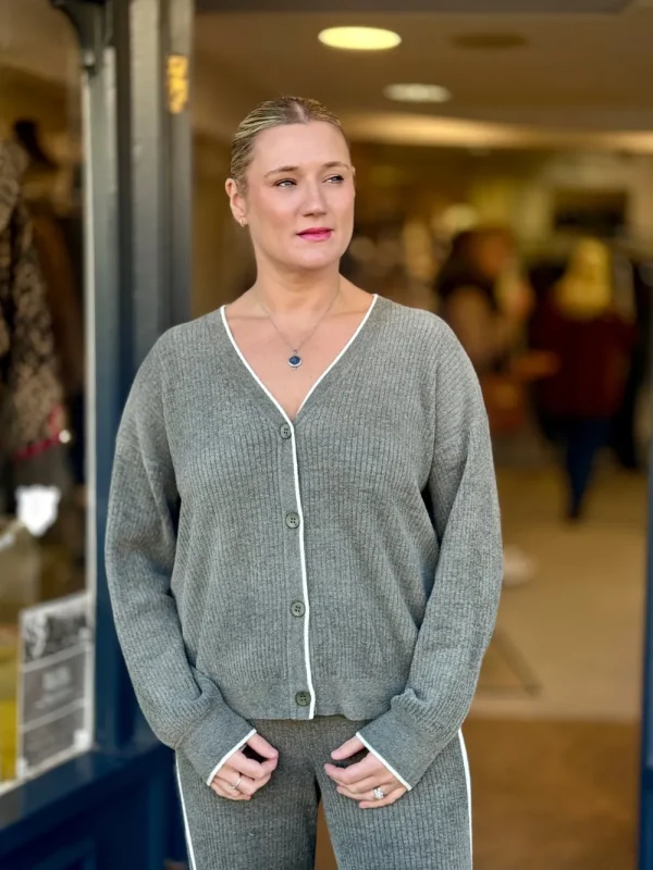 Bare Foot Dreams Grey Cozy Chic Cardigan>Women Knitwear