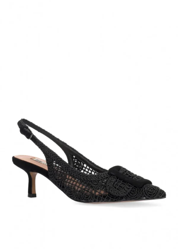 Bibi Lou 'Dalila' Black Sling Back>Women Heels