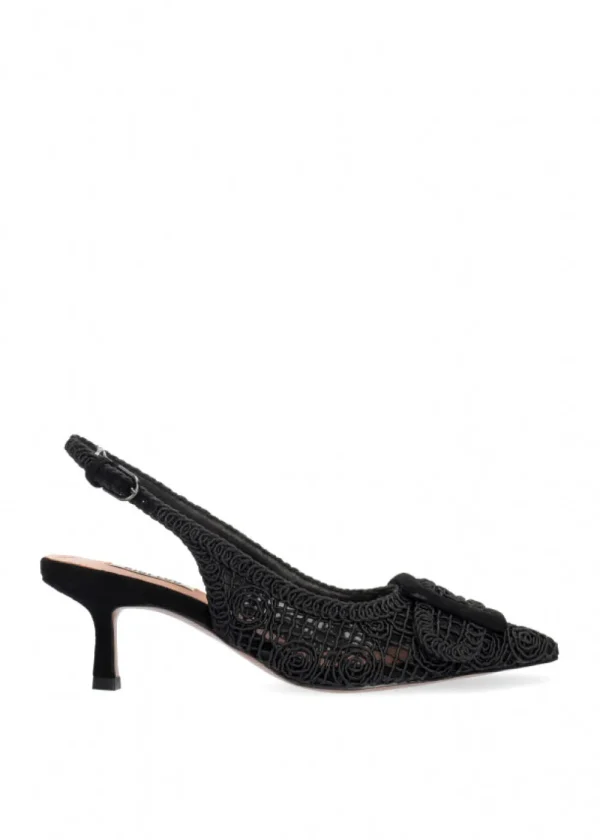 Bibi Lou 'Dalila' Black Sling Back>Women Heels
