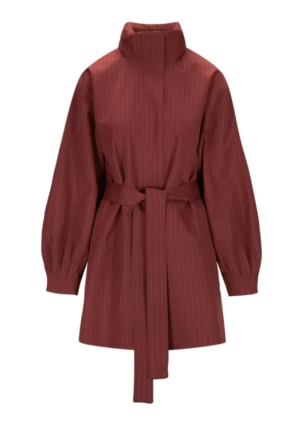 BRGN ‘Rossby’ Russet Pinstripe Coat>Women Coats & Jackets