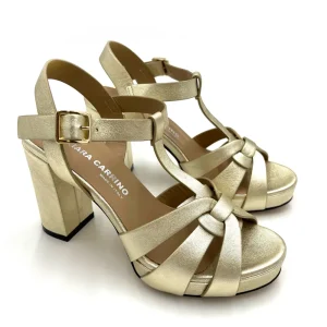 Chiara Carrino 'Cece' Metallic Sandal>Women Heels | Sandals