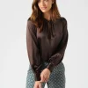 Dea Kudibal 'Stacy' Chocolate Blouse>Women Shirts & Blouses