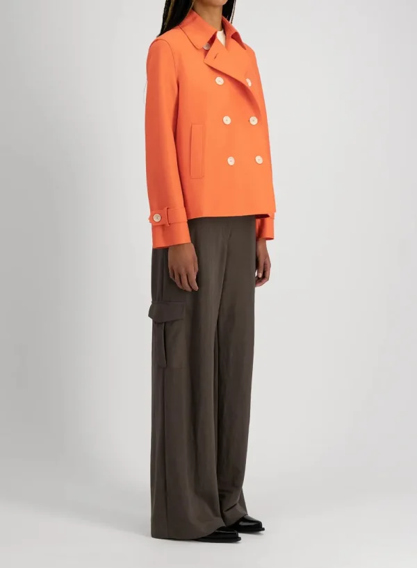 Harris Wharf London Cropped Trench Wool Coat>Women Coats & Jackets