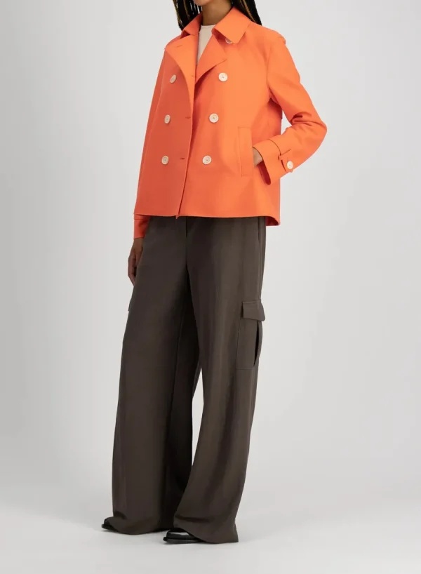 Harris Wharf London Cropped Trench Wool Coat>Women Coats & Jackets