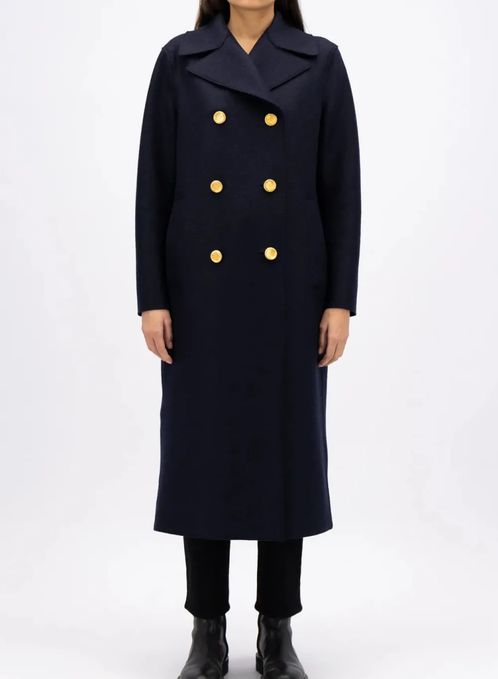harris_wharf_london_milit_1.webp Harris Wharf London Military Coat In Pressed Wool>Women Coats & Jackets