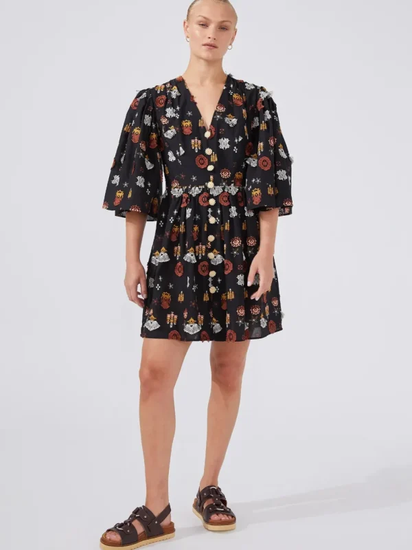 Hayley Menzies ESMERALDA EMBROIDERED COTTON MINI DRESS>Women Dresses & Jumpsuits