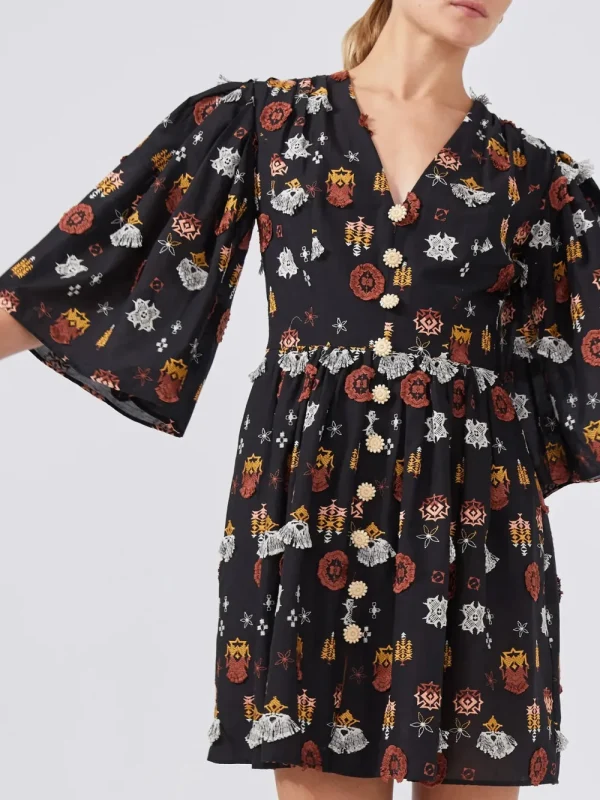 Hayley Menzies ESMERALDA EMBROIDERED COTTON MINI DRESS>Women Dresses & Jumpsuits
