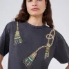Hayley Menzies Tassel Beaded T-Shirt>Women Shirts & Blouses