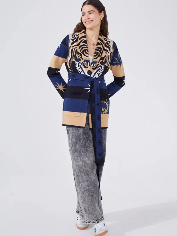 Hayley Menzies 'Tiger Stripe' Cardigan>Women Knitwear