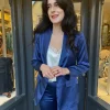 Joyce & Girls 'Capy' Navy Jacket>Women Coats & Jackets