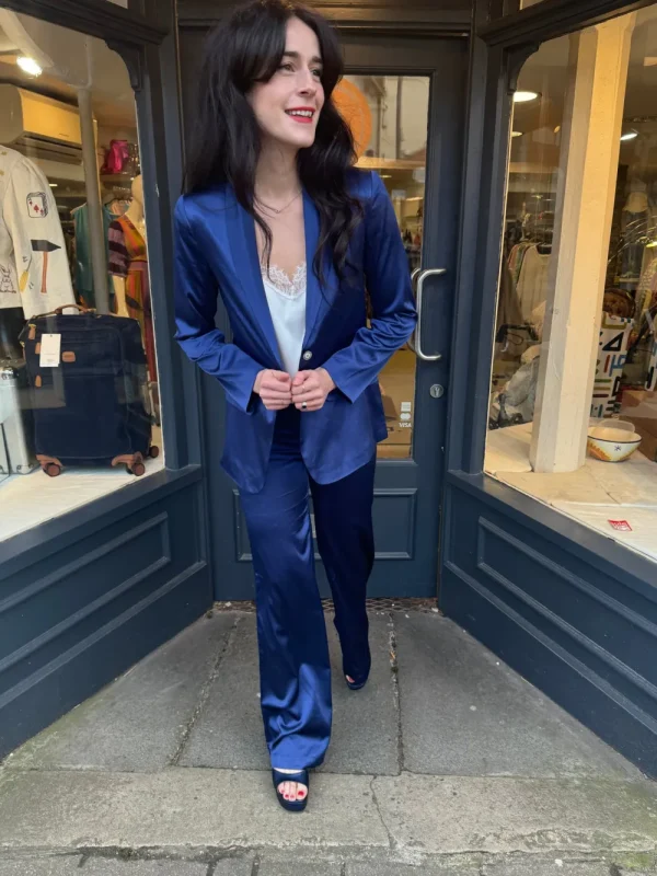 Joyce & Girls 'Dax' Navy Trousers>Women Trousers