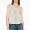 Kinross Cashmere Crystal Cable Tank>Women Knitwear
