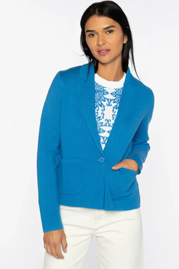 Kinross Cashmere 'Fitted Notch' Collar Cardigan>Women Knitwear