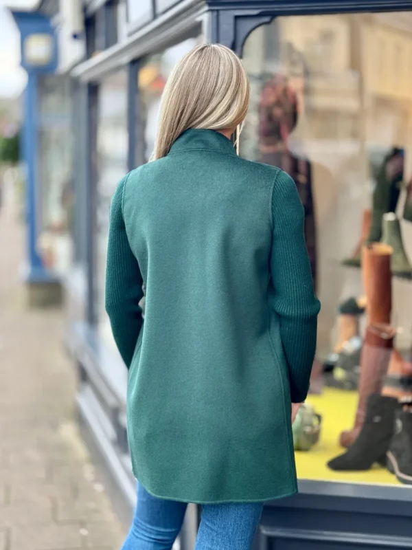 Kinross Cashmere Rib Sleeve Coat>Women Coats & Jackets
