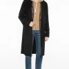 Kinross Cashmere Shawl Collar Knit Trim Coat>Women Coats & Jackets