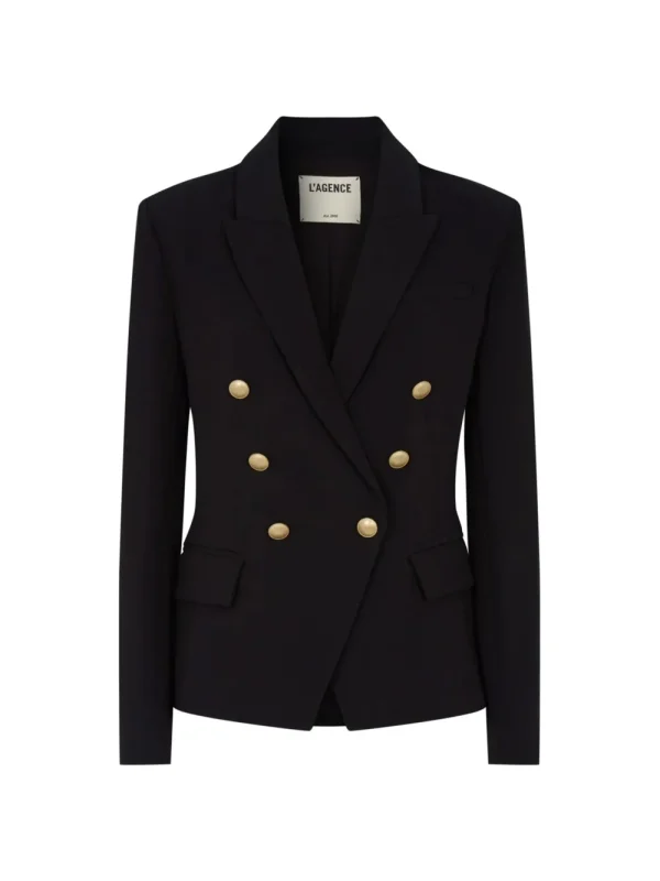 L'AGENCE 'Kenzie' Double Breasted Blazer>Women Coats & Jackets