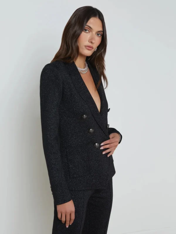 L'AGENCE 'Kenzie' Metallic Blazer>Women Coats & Jackets