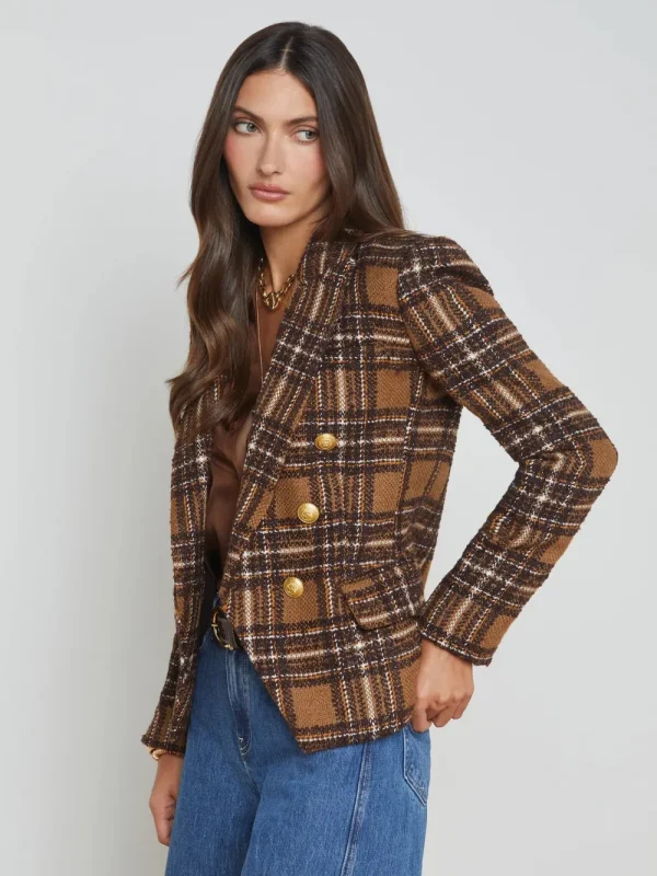 L'AGENCE 'Kenzie' Plaid Jacket>Women Coats & Jackets