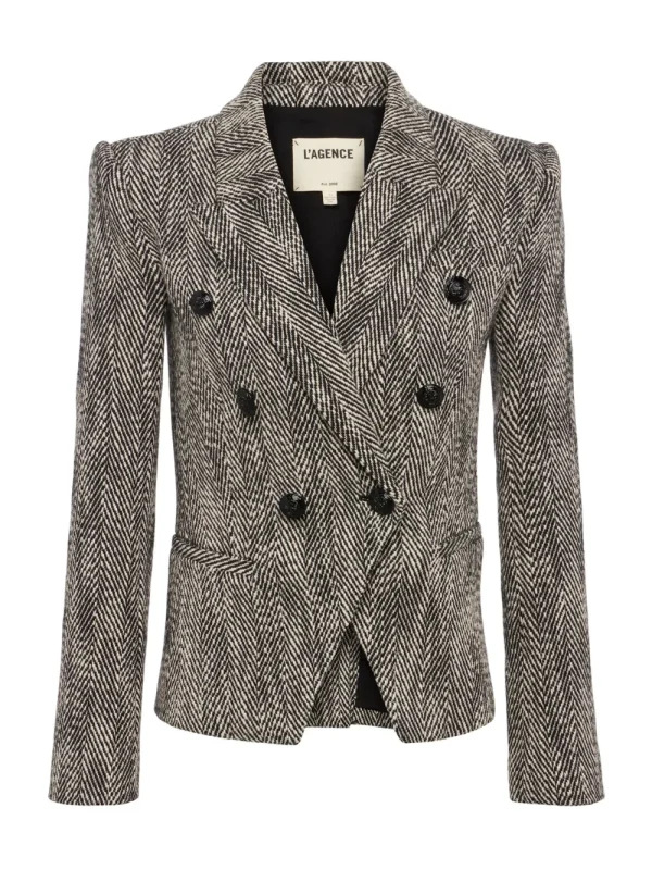 L'AGENCE 'Marie' Double Breasted Blazer>Women Coats & Jackets