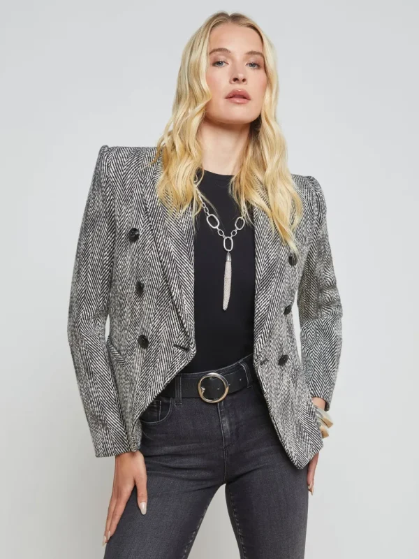 L'AGENCE 'Marie' Double Breasted Blazer>Women Coats & Jackets