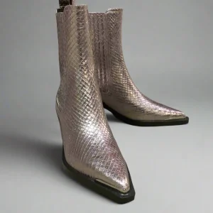 Lola Cruz ‘Harbour’ Metallic Boot>Women Boots | Heels