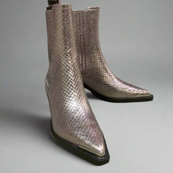 Lola Cruz ‘Harbour’ Metallic Boot>Women Boots | Heels
