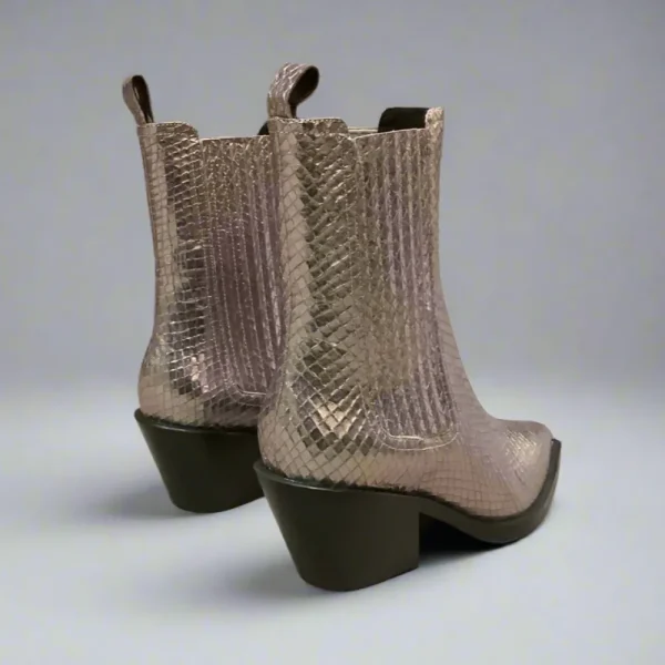 Lola Cruz ‘Harbour’ Metallic Boot>Women Boots | Heels