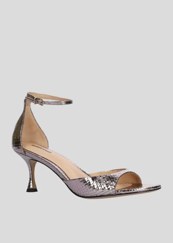Lola Cruz 'Peyton' Pewter Sandal>Women Sandals | Heels