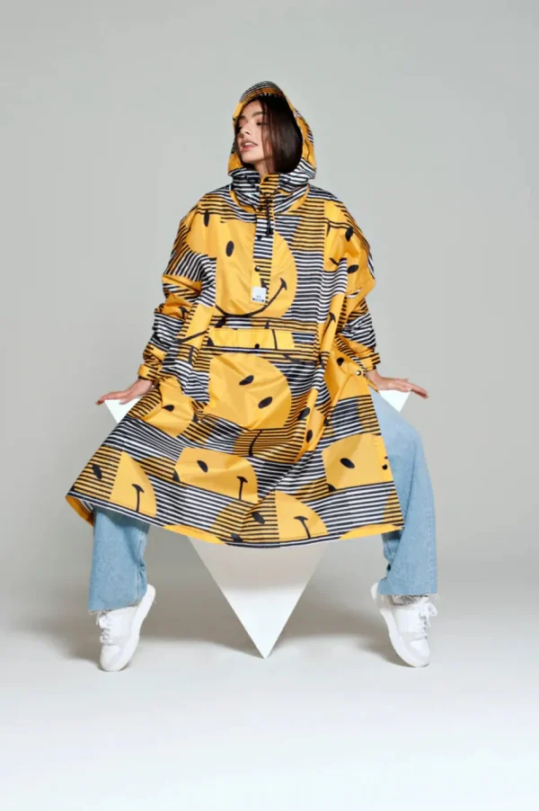 RAINKISS Sunset Smiley Poncho>Women Coats & Jackets