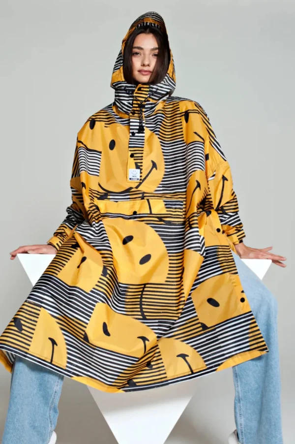 RAINKISS Sunset Smiley Poncho>Women Coats & Jackets