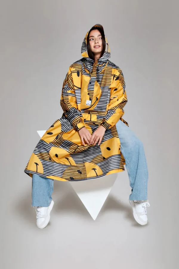 RAINKISS Sunset Smiley Poncho>Women Coats & Jackets