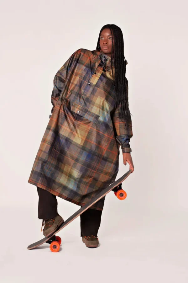 RAINKISS Tartan Poncho>Women Coats & Jackets