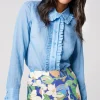 SMYTHE Ruffle Trim Blouse>Women Shirts & Blouses