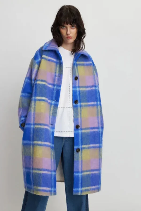 Stella Nova Checkered Wool Coat>Women Coats & Jackets