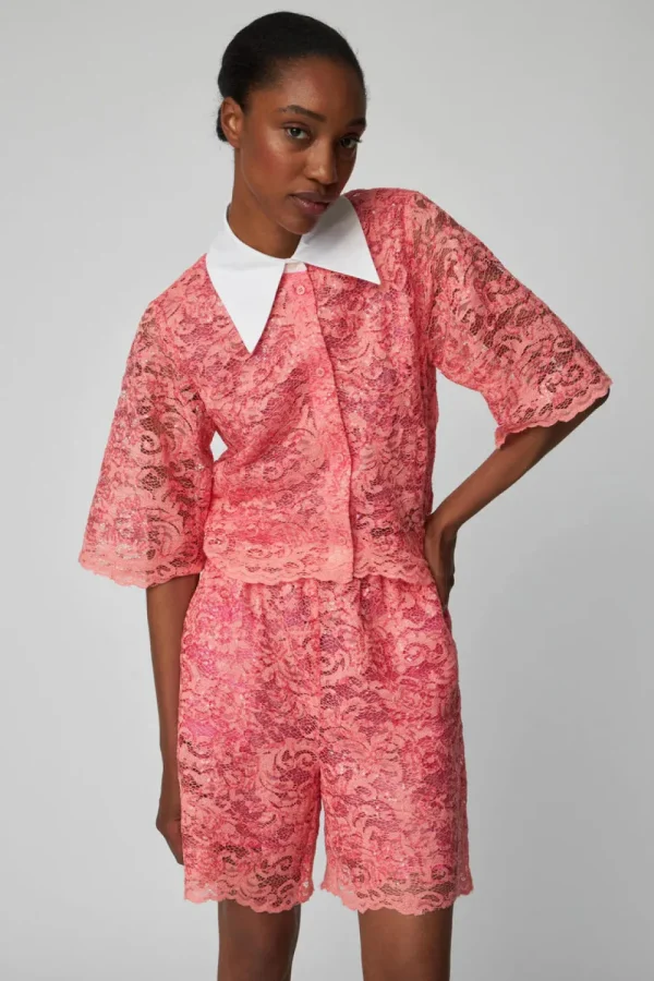 Stella Nova 'Margot' Pink Sequin Shirt>Women Shirts & Blouses