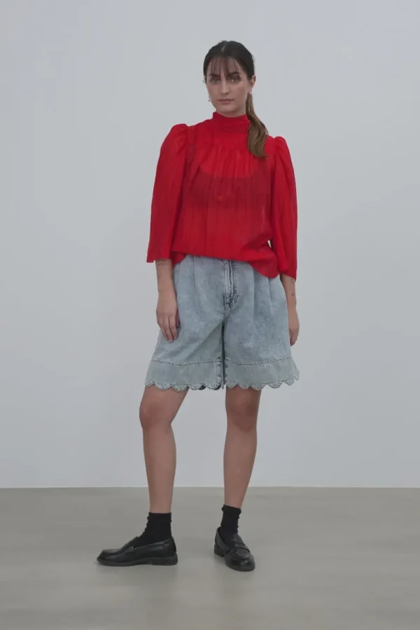 Stella Nova 'Pointelle Blouse’>Women Shirts & Blouses