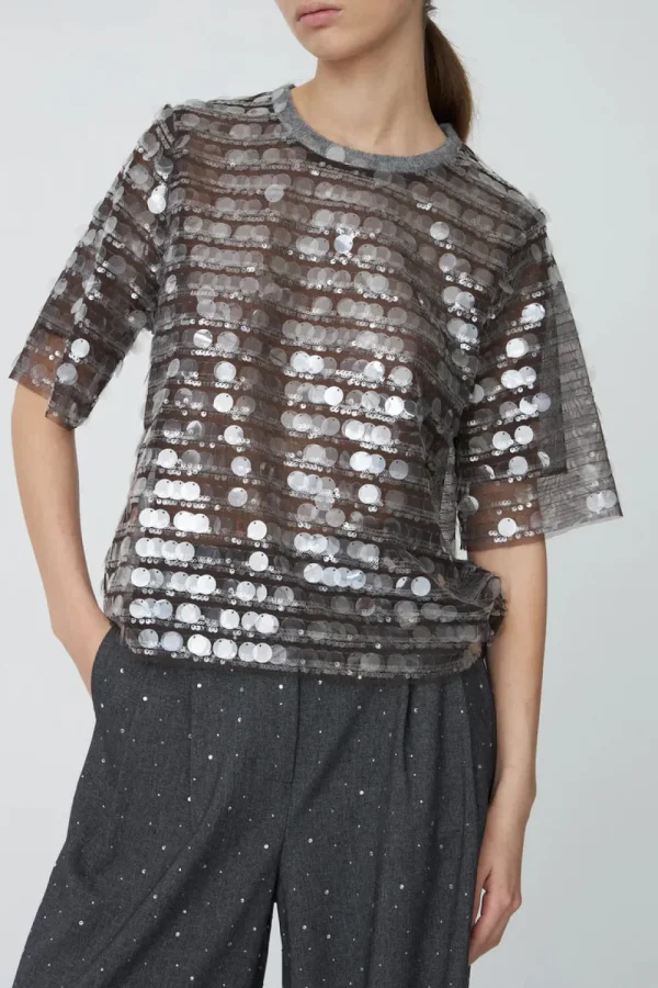Stella Nova See Through Sequins Top>Women Tops | Shirts & Blouses
