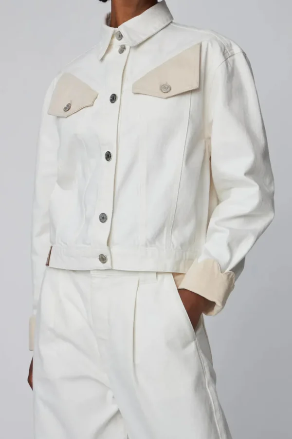 Stella Nova Two-Toned Denim Jacket>Women Coats & Jackets