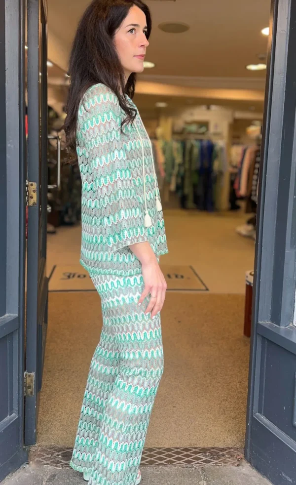 Valérie Khalfon 'Python' Blue Trouser>Women Trousers